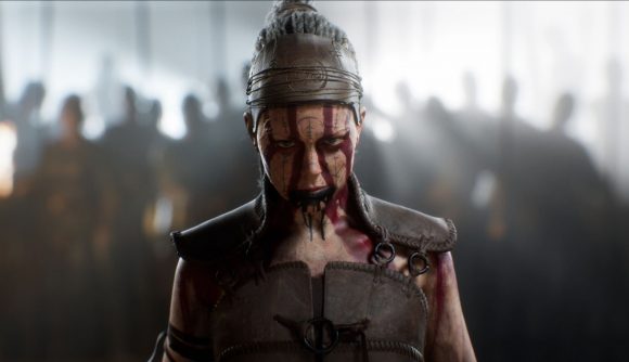 Senua from hellblade with an army at her back