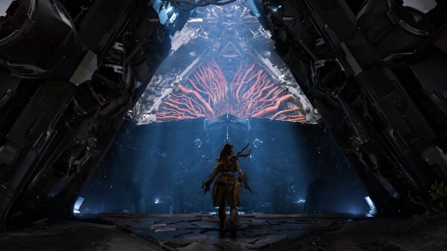 Horizon Forbidden West Mission List: Aloy can be seen walking up to a Cauldron