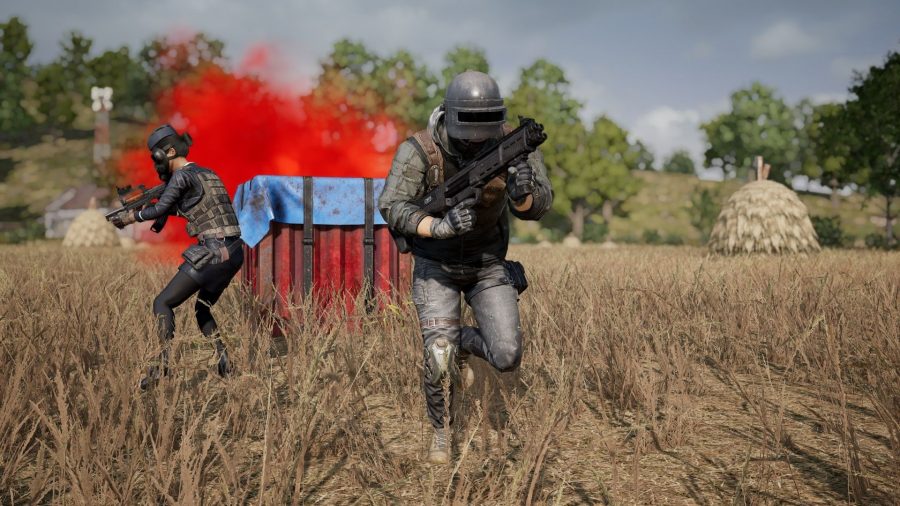 players looting an air drop in pubg battlegrounds