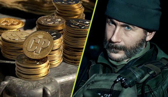 Call of Duty Subscription Service Leak: Two images, one of COD Points from a digital storefront and one of Captain Price from Modern Warfare 2019
