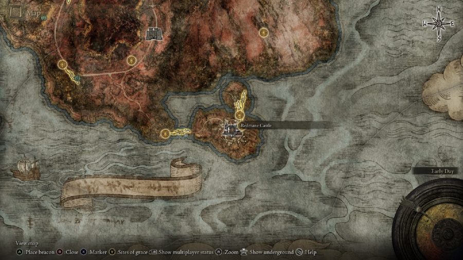Elden Ring Alexander Quest: Alexander's location is shown on the map