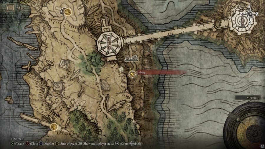 Elden Ring Jar-Bairn quest guide: Jarburg on the world map
