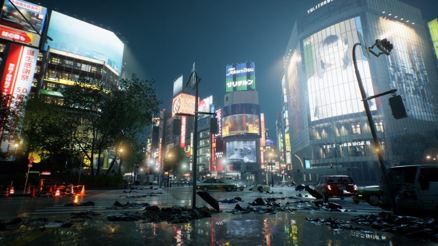 Ghostwire Tokyo Preview: The streets of Tokyo can be seen empty.