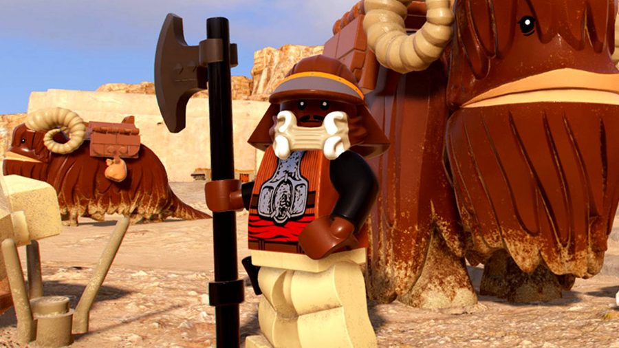 Lego Star Wars: The Skywalker Saga Character List: Lego Lando in disguise on Tattooine