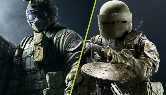 Rainbow Six Siege Russian operator bios removed: A split image showing Fuze and Tachanka, two Spetsnaz operators from R6 Siege