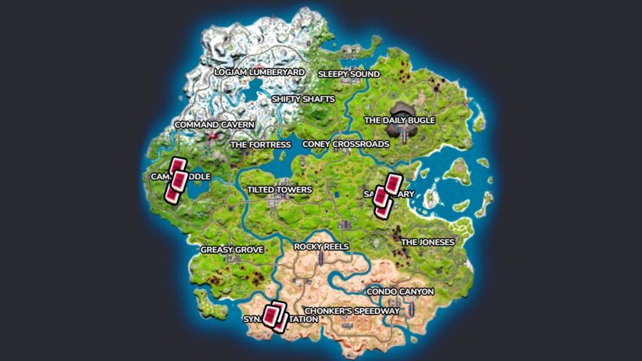 Fortnite Omni Chips Locations: The map for Week Three's Omni Chips locations