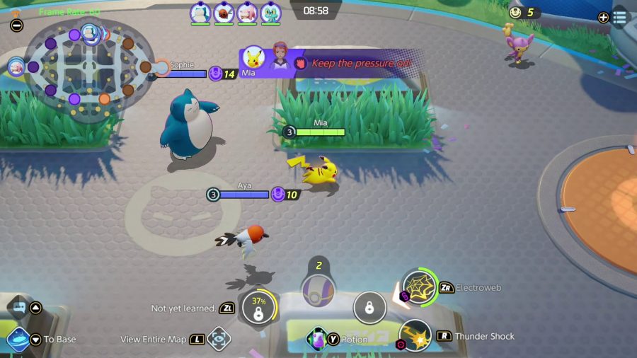Best MOBa games: A pokemon unite game being played