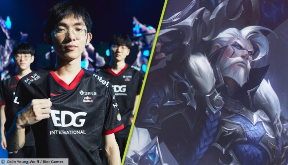 League of Legends Worlds 2021 skins PBE: EDG Flandre next to his Graves skin