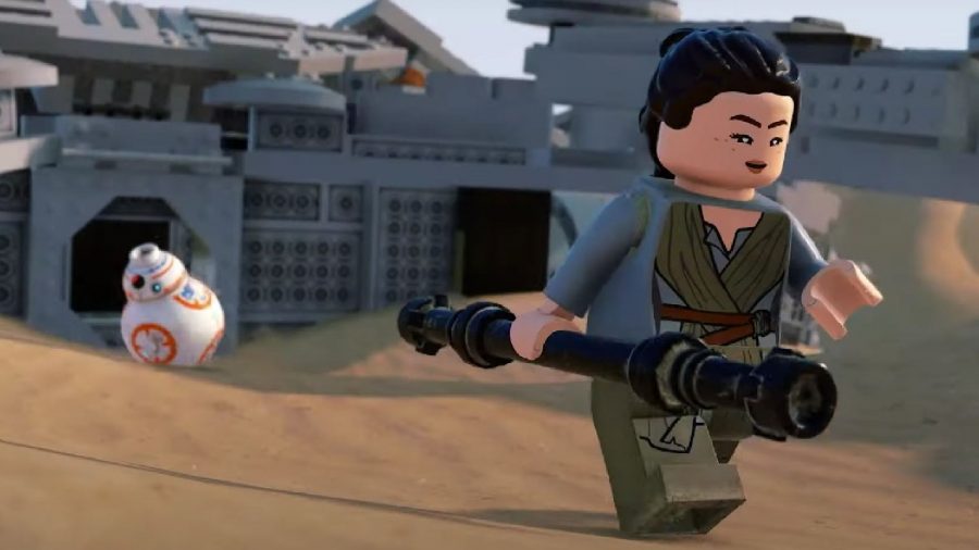 LEGO Star Wars The Skywalker Saga Unlock Every Character: Rey can be seen with BB-8 in the background