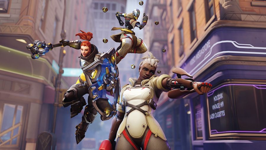 Overwatch 2 Drops Streamers: Brigitte, Zenyata, and Sojourn can be seen in art for the game.