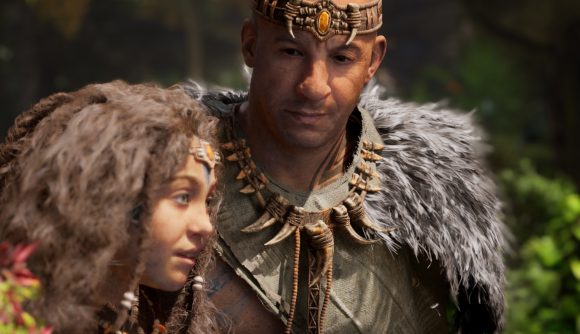 Ark 2 Survival Evolved: We see Vin Diesel and his daughter as they forage for food in the dinosaur infested forests