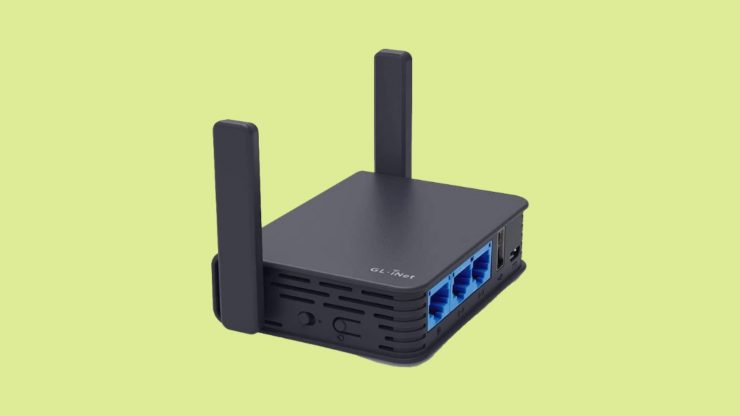 Best VPN Router: GL.iNet GL-AR750S-Ext router on a plain background.