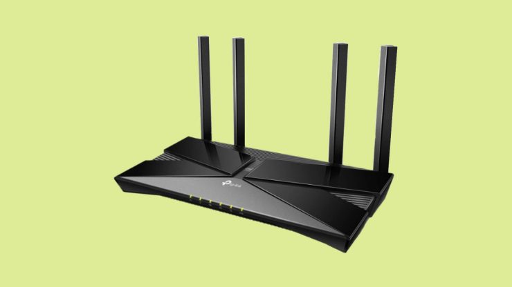 Best VPN router: the TP-Link WiFi 6 AX3000 Smart WiFi Router is on a plain background.