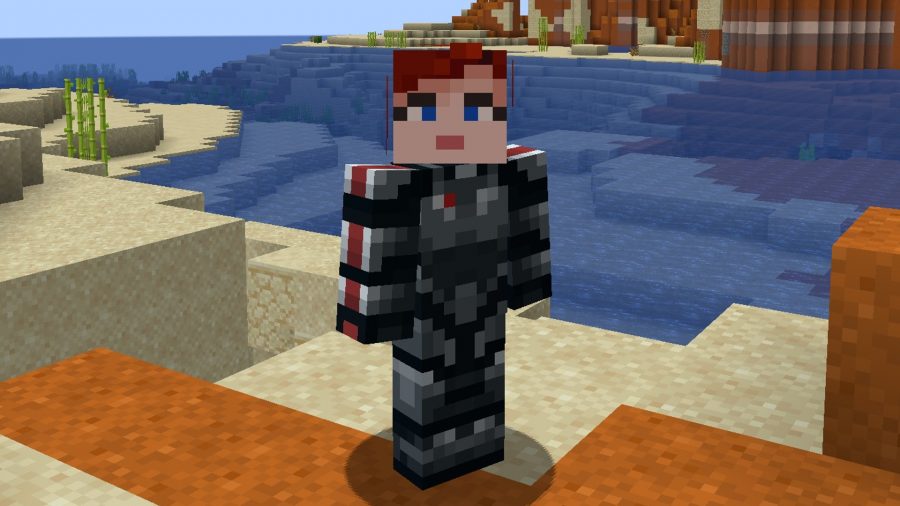 Commander Shepard MC Minecraft Skins: Commander Shepard is ready to take down any evil forces that stand in her way.
