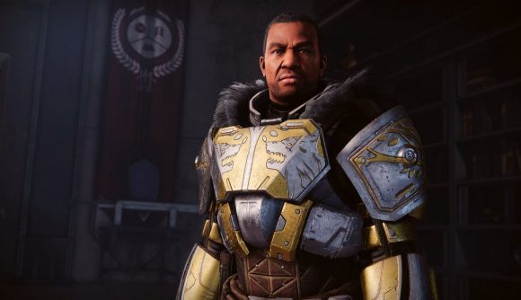 Destiny 2 Season 17 story: A picture of Lord Saladin in his gold and grey armor