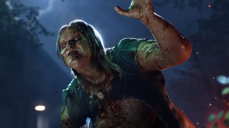 Evil Dead The Game How To Win As A Demon: Herietta can be seen in a screenshot from the game