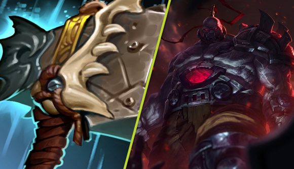 League of Legends patch 12.9 Hullbreaker nerf: Hullbreaker next to Sion