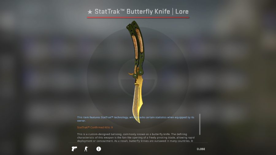 Most expensive CS:GO skins: Butterfly Knife Lore