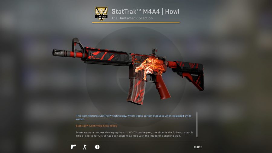Most expensive CS:GO skins: M4A4 Howl