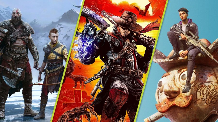 PS4 New Games: Kratos and Atreus can be seen, alongside the main protagonist of Evil West and the main character in Saints Row