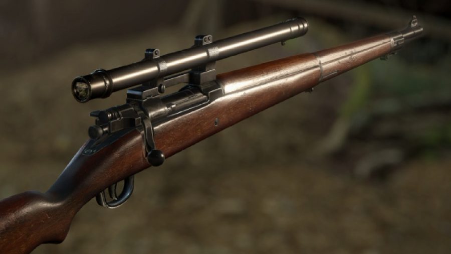 Sniper Elite 5 Weapons: The M.1903 sniper rifle can be seen in the menu.
