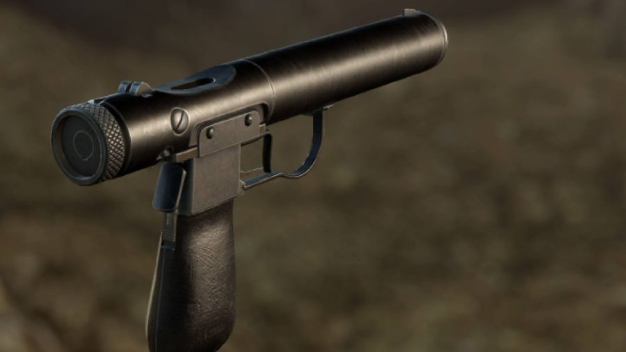 Sniper Elite 5 Weapons: The Welrod pistol can be seen in the menu
