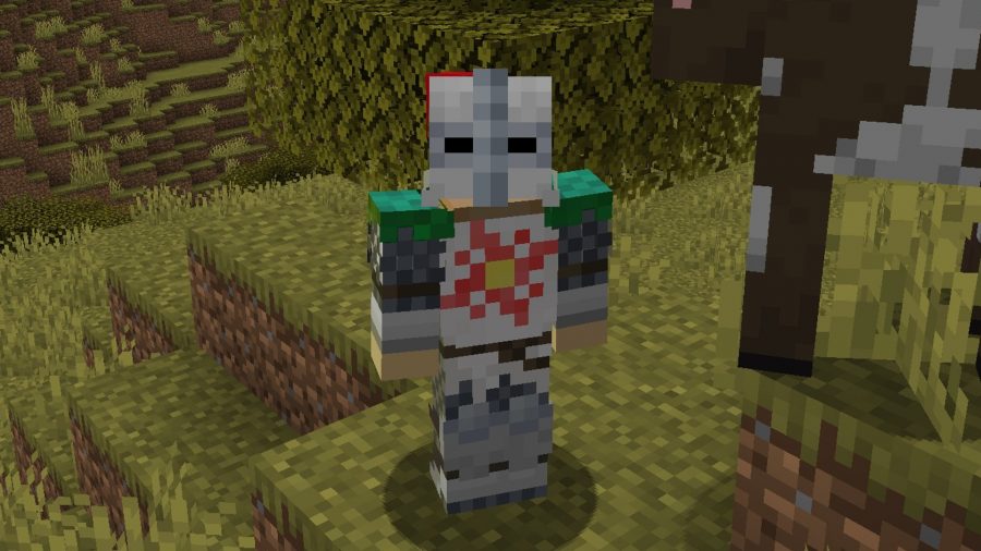 Solaire of Astora MC Minecraft skins: Solaire is here to bring the word of the sun to everyone he meets in this Minecraft world, he starts by making that cow praise the sun
