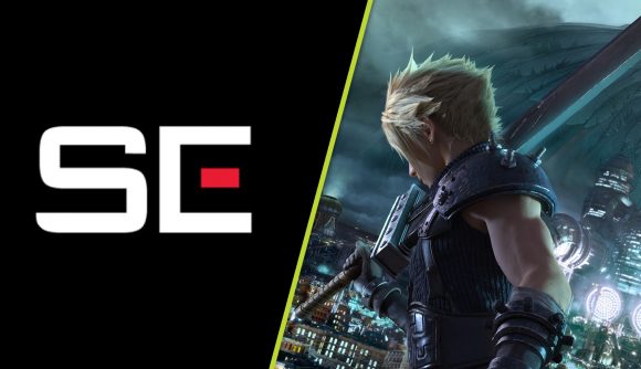 Sony Aquisition Rumours Square Enix: The Square Enix logo can be seen alongside an image of Cloud from Final Fantasy 7 Remake