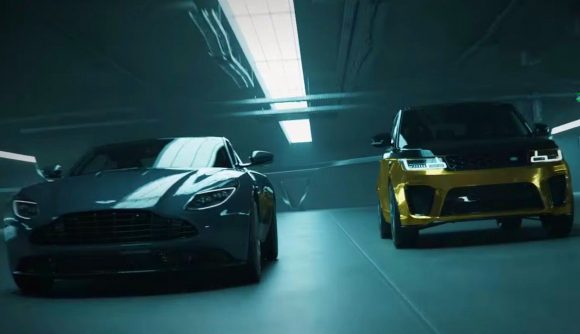 Test Drive Unlimited Solar Crown delayed: An aston Martin and a Range Rover race through a tunnel