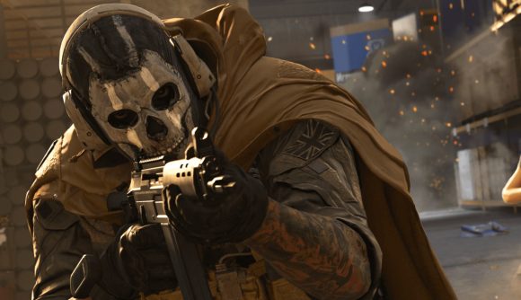 Warzone 2 leaks: Call of Duty character Ghost aims his weapon