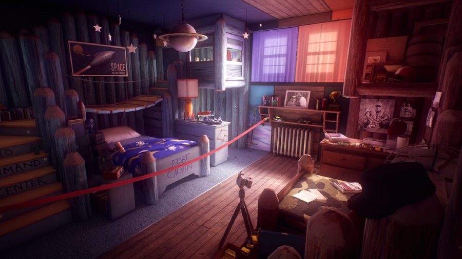 Xbox Games With Gold July 2022 Free Games: A bedroom from What Remains of Edith Finch can be seen