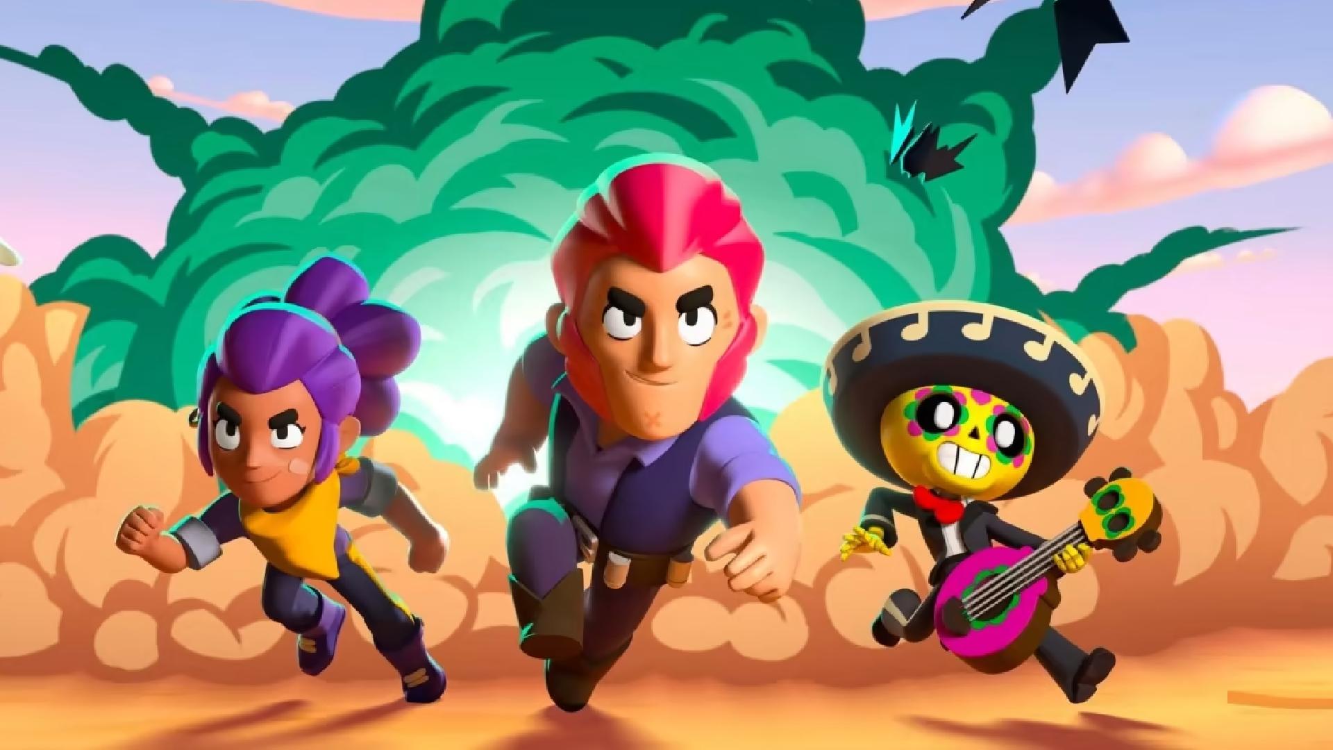 Brawl Stars: Multiple characters can be seen in key art