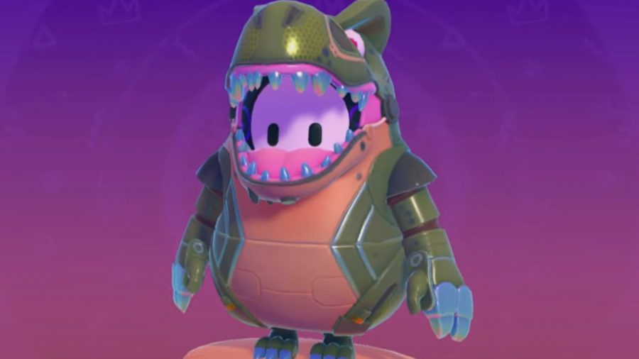 Fall Guys Astro Bot T-Rex skin: Fall Guys costume of the T-rex from Astro Bot