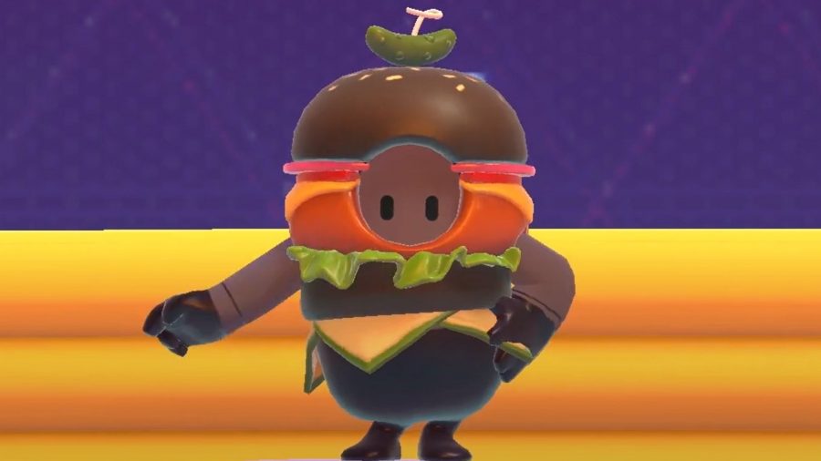 Fall Guys Fancy Burger skin: Fall Guys costume Fancy Burger