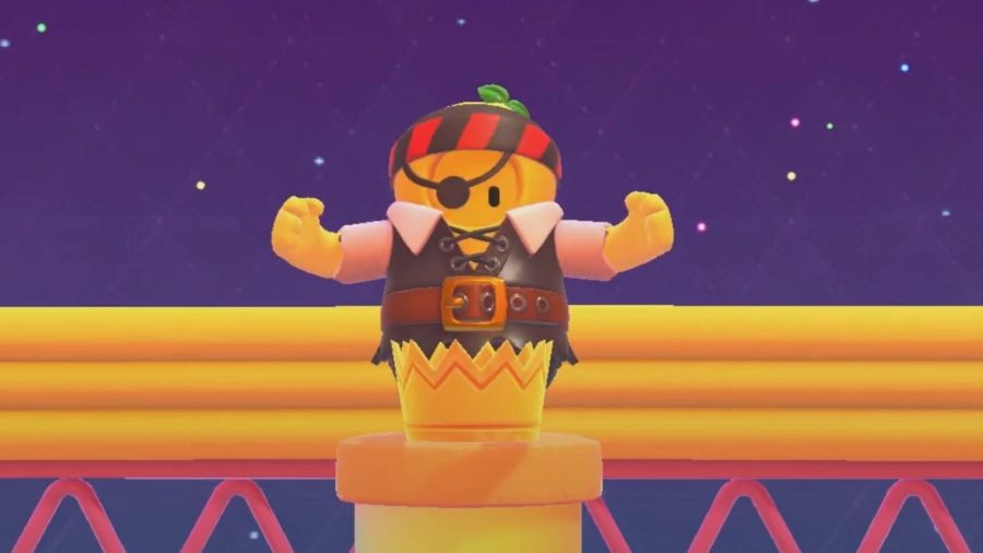 Fall Guys Lemon Lookout skin: Fall Guys costume for the Lemon Lookout, a skin you can get from a DLC pack