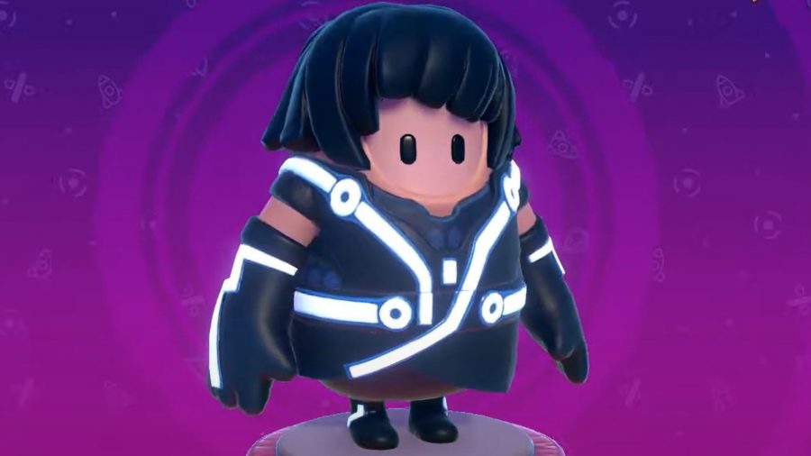 Fall Guys Quorra skin: Fall Guys costume for Quorra, a character from the Tron franchise
