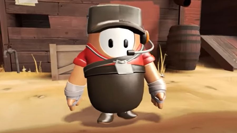 Fall Guys Scout from Team Fortress skin: Fall Guys costume for Scout