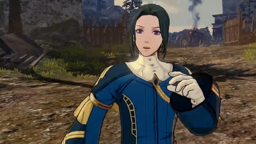 Fire Emblem Three Hopes Characters: Linhardt can be seen looking in the distance