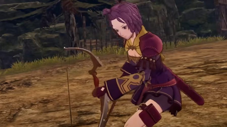 Fire Emblem Three Hopes Characters: Bernadetta can be seen priming their bow