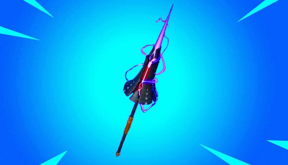 Fortnite Dragon Rune Lance Pickaxe Disabled: An image of the pickaxe on a blue background
