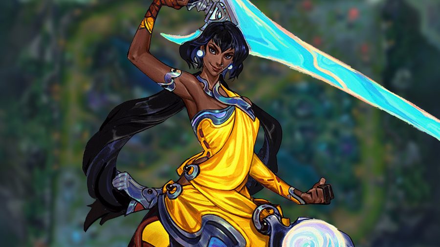 League of Legends Nilah release date: Nilah as she appears in her splash art
