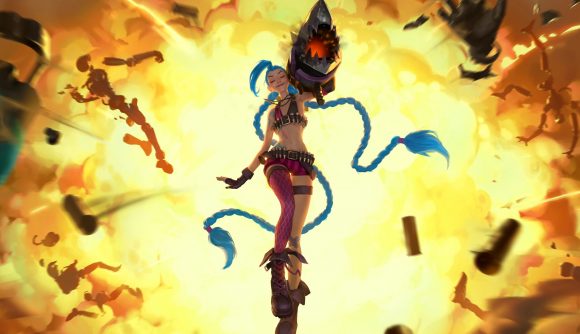 League of Legends Riot Xbox Game Pass savings: Jinx walking away from an explosion