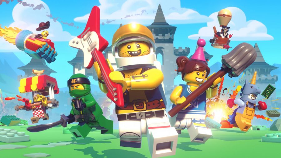 Lego Brawls Release Date: Multiple mini-figures can be seen running towards the camera