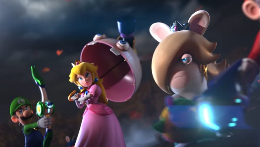 mario rabbids sparks of hope characters princess peach with umbrella