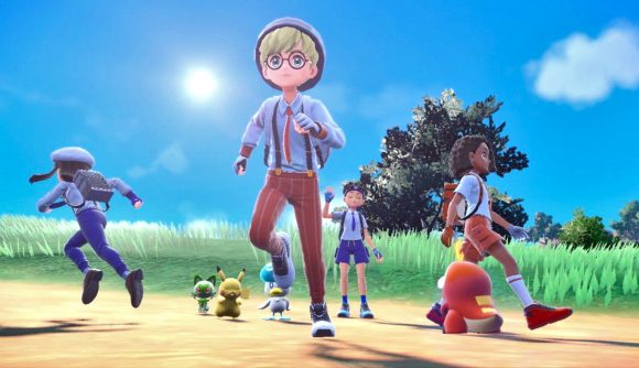 Pokemon Scarlet and Violet co-op: four players with their pokemon