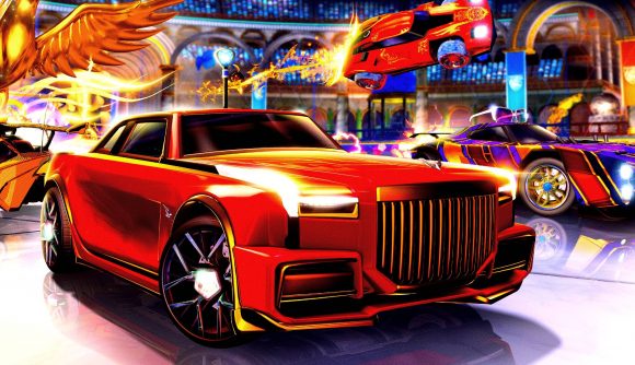 Rocket League Season 7 release time: An image of a red car from Rocket League