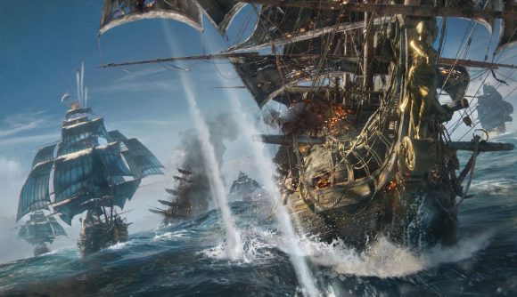 Skull And Bones Reveal July Rumour: Two boats can be seen fighting in the ocean