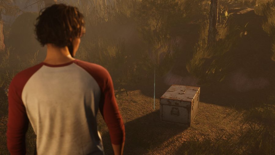 The Quarry Clue Locations: Nick can be seen looking at the box.