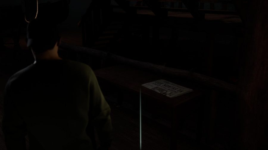 The Quarry Clue Locations: The newspaper on the table can be seen