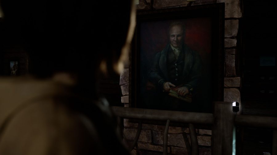 The Quarry Clue Locations: The portrait can be seen with Kaitlyn looking at it.